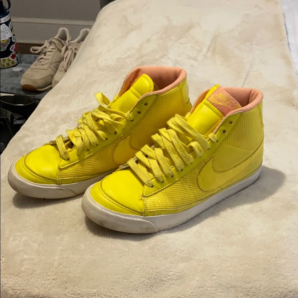 Yellow Nike blazers